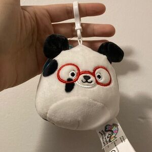 Squishmallows 2021 clip-on 3.5” Dalmatian with glasses Dustin